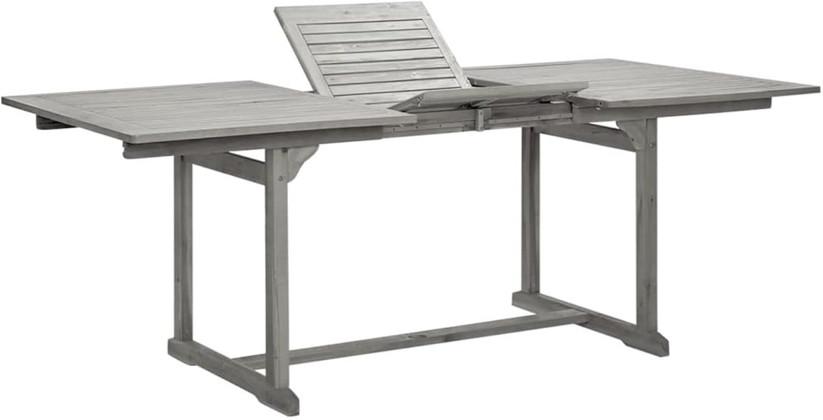 Eettafel Tuin Uittrekbare Tafel Tuin Terras Balkon Eettafel Patio Massief hout Acacia (150-200) x100x75cm