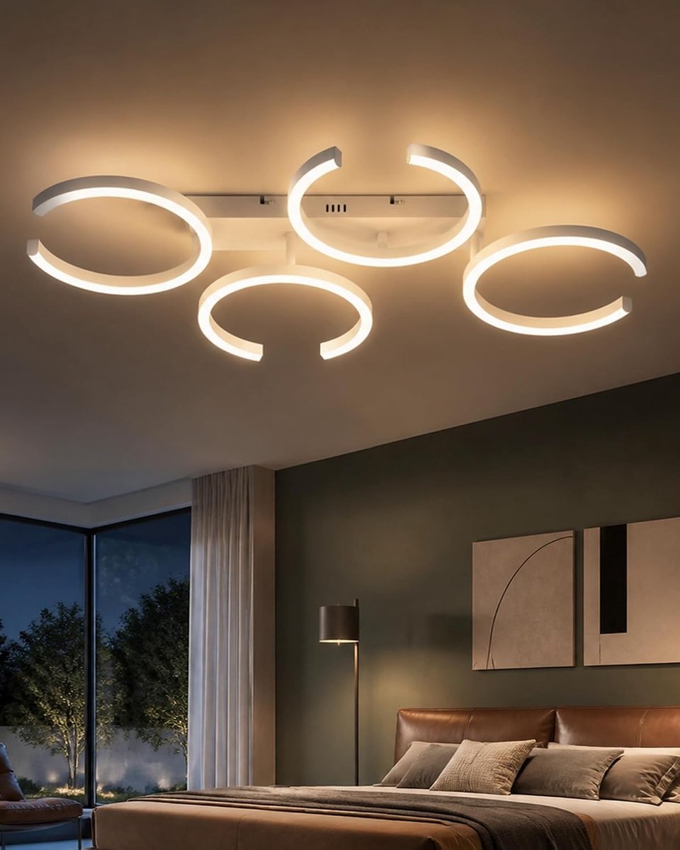 Plafondlamp LED 86 cm Dimbaar, Afstandsbediening, 35 W