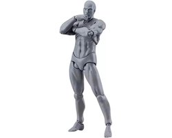 Pop, Verstelbare Poses PVC Figuur Modeltekening met Beugel, voor Bureaudecoratie Schilderij Fotografie Rekwisieten (GREY #13)