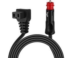 12 V/24 V koelkabel voor autokoelkast, 2 m, sigarettenaanstekerkabel voor sigarettenaansteker voor Alpicool Mobicool Dometic Iceco camping gas familie reizen, zwart