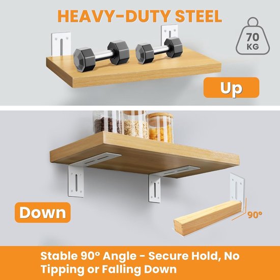 Stevige 90 Graden Hoekbeugel voor Meubels, L-vormige Tafelsteun, Ideaal voor Bevestiging en Ondersteuning (180 × 60 × 4 mm) — afbeelding 4