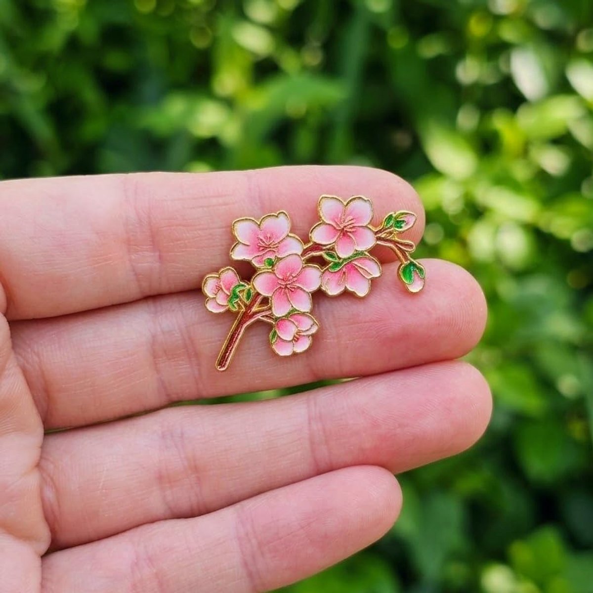 Emaille pin bloem broche natuur dames