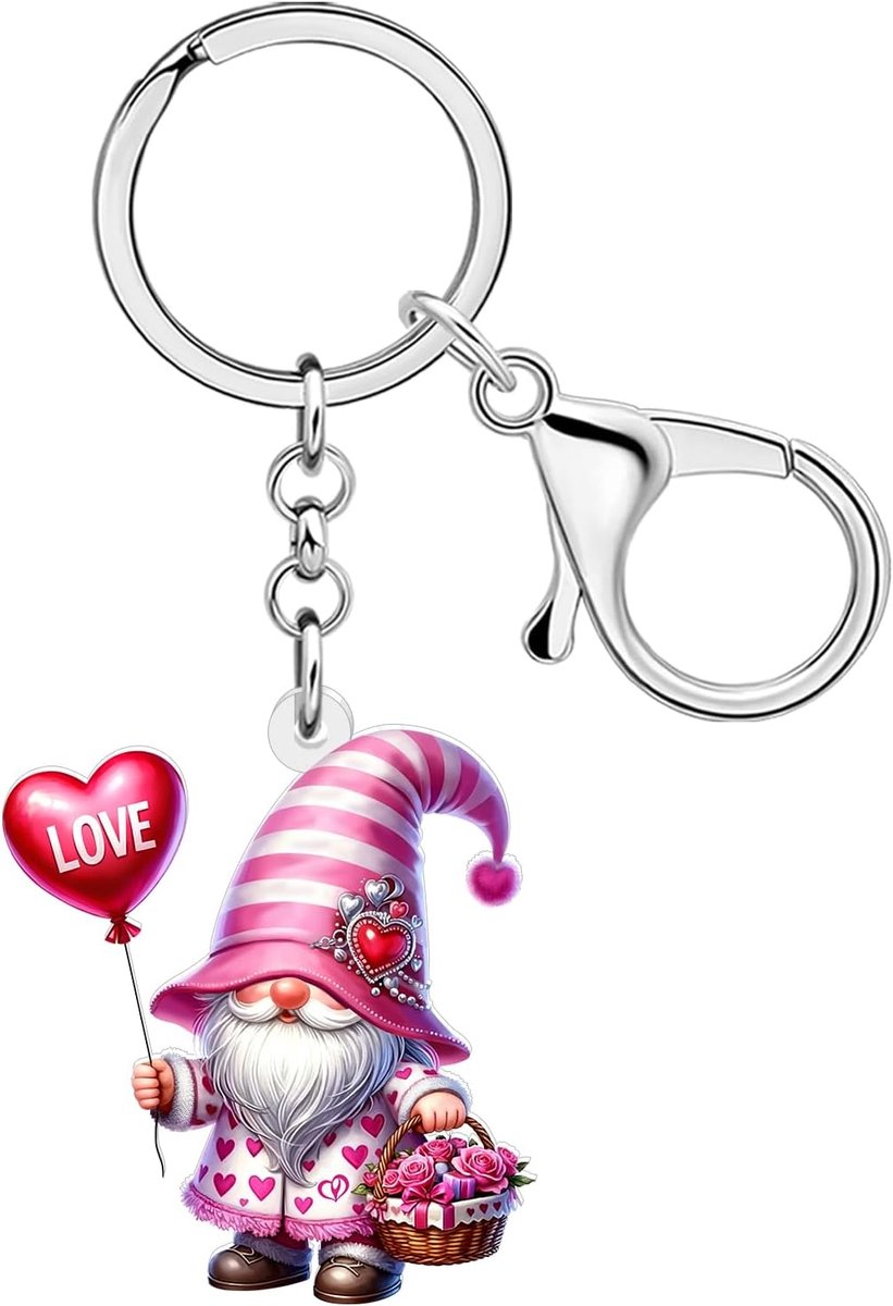 Valentine Gnome Sleutelhanger Kabouters Geschenken Voor Vrouwen, Valentijnsdag Sleutelhangers Accessoires Valentijnsdag Geschenken Voor Haar