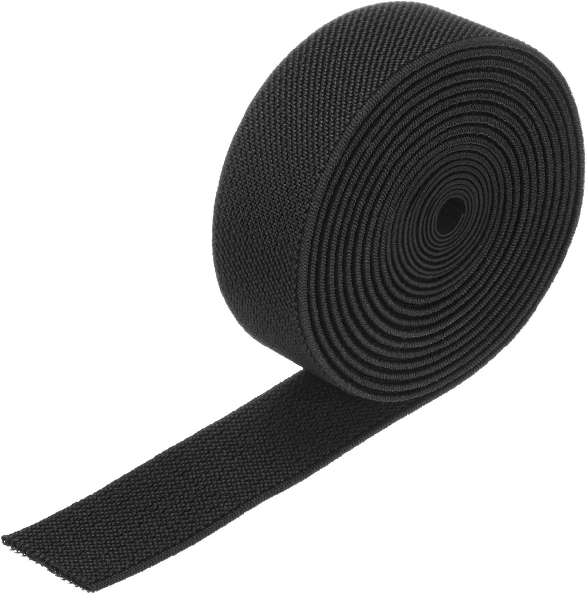 Elastische banden om te naaien, 1 inch 4 meter rol van hoge elasticiteit gebreide elastische spoel, elastisch voor naaien tailleband/pruiken/broeken/ambachten doe-het-zelf elastisch lint