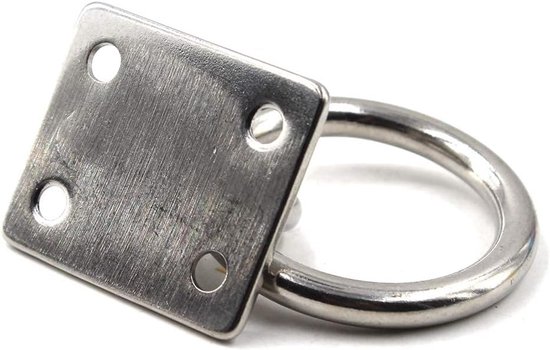Rvs Wandbeugel met Ring voor M10 Eye Plate - Inclusief Schroeven - Duurzame Wandmontage voor Beveiliging en Ondersteuning — afbeelding 3