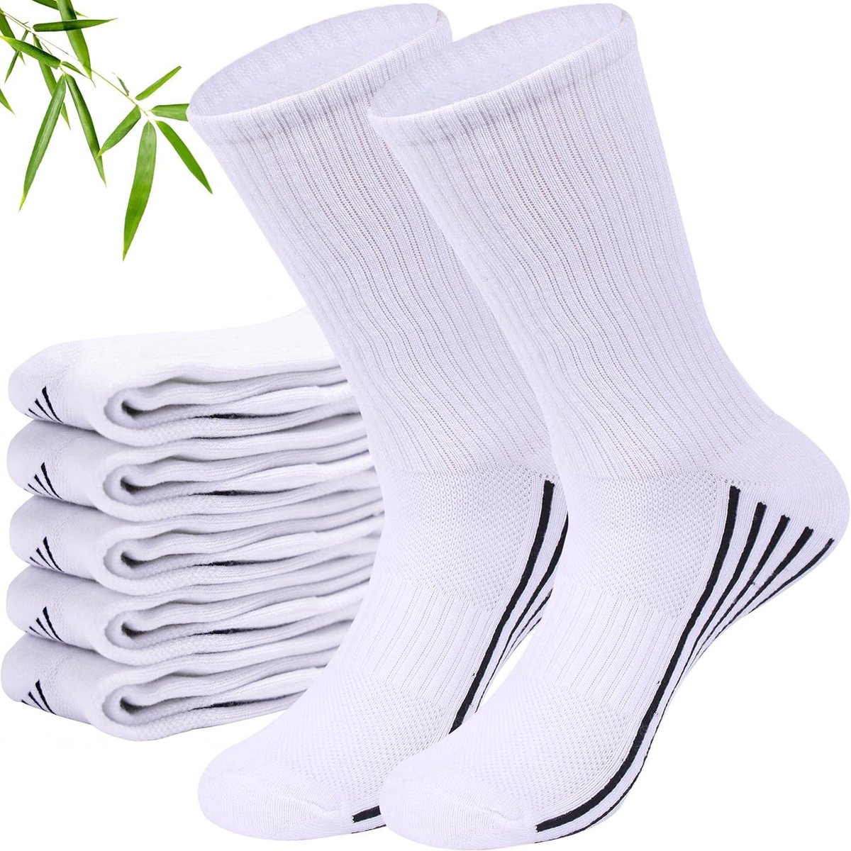Sokken, uniseks, gevoerde comfortabele enkelsokken voor workout, wandelen, golf, 3 paar