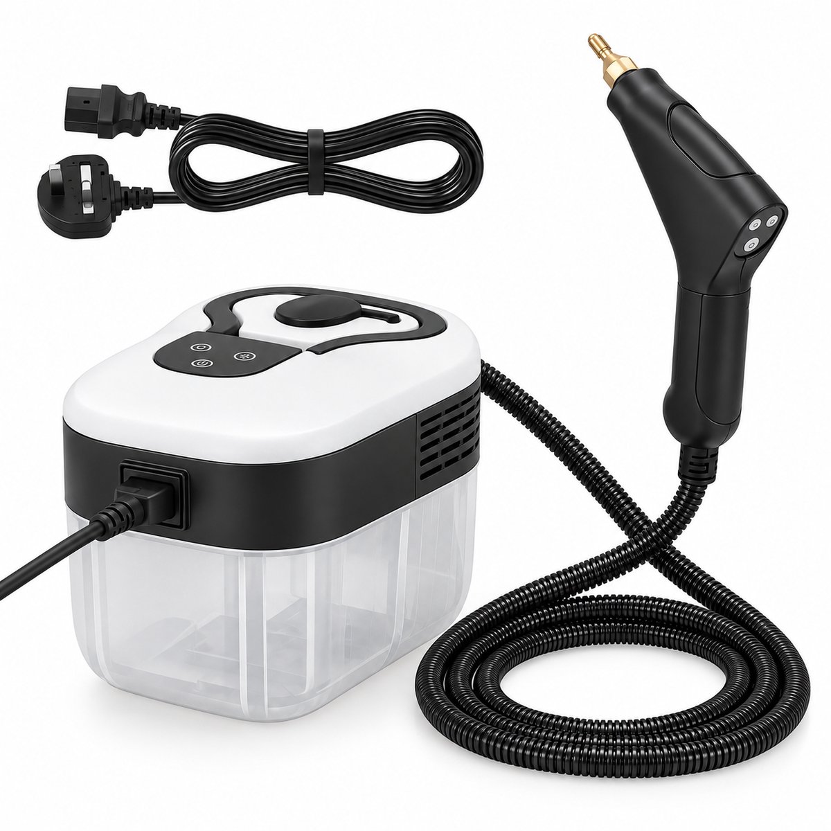 Stoomreiniger - 1500W Draagbare Stoomreiniger met 1,8L Tank, 3,5 Bar Druk en 9 Accessoires