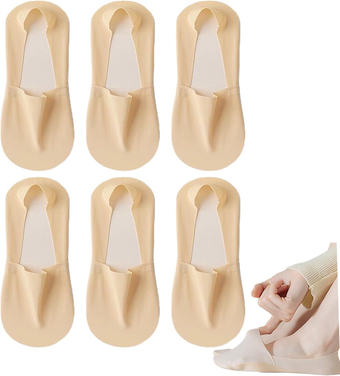 Sokken voor Dames – Antislip, Ademend, Lichtgewicht, Perfect voor Sneakers, Balletschoenen, Flats & Hakken – Zachte, Sneldrogende Nylon Sokjes in Diverse Kleuren