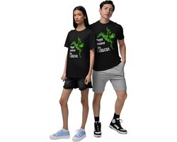 Republic of California Unisex URCTS008-M-BK Cupid-Pushed-Me-I-Swear-T-shirt, zwart, M, Zwart, M