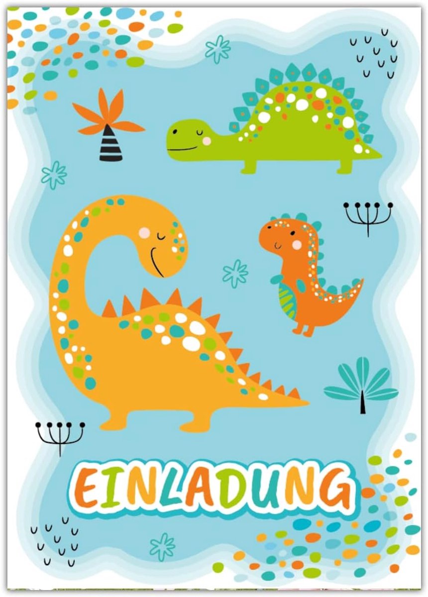 12 uitnodigingskaarten voor kinderverjaardag jongens dinosaurussen verjaardagsuitnodigingen