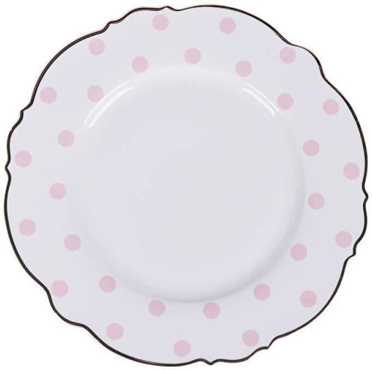 N Een Phnom Penh Keramisch Diner Plaat Eenvoudige Roze Polka Dot Platte Plaat Westelijke Voedsel Steak Plaat Meisje Hart Dessert Plaat Servies