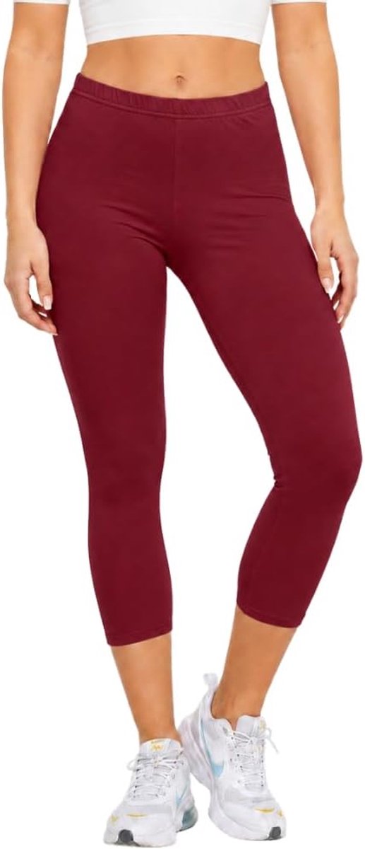 Taille elastische bijgesneden capri legging voor