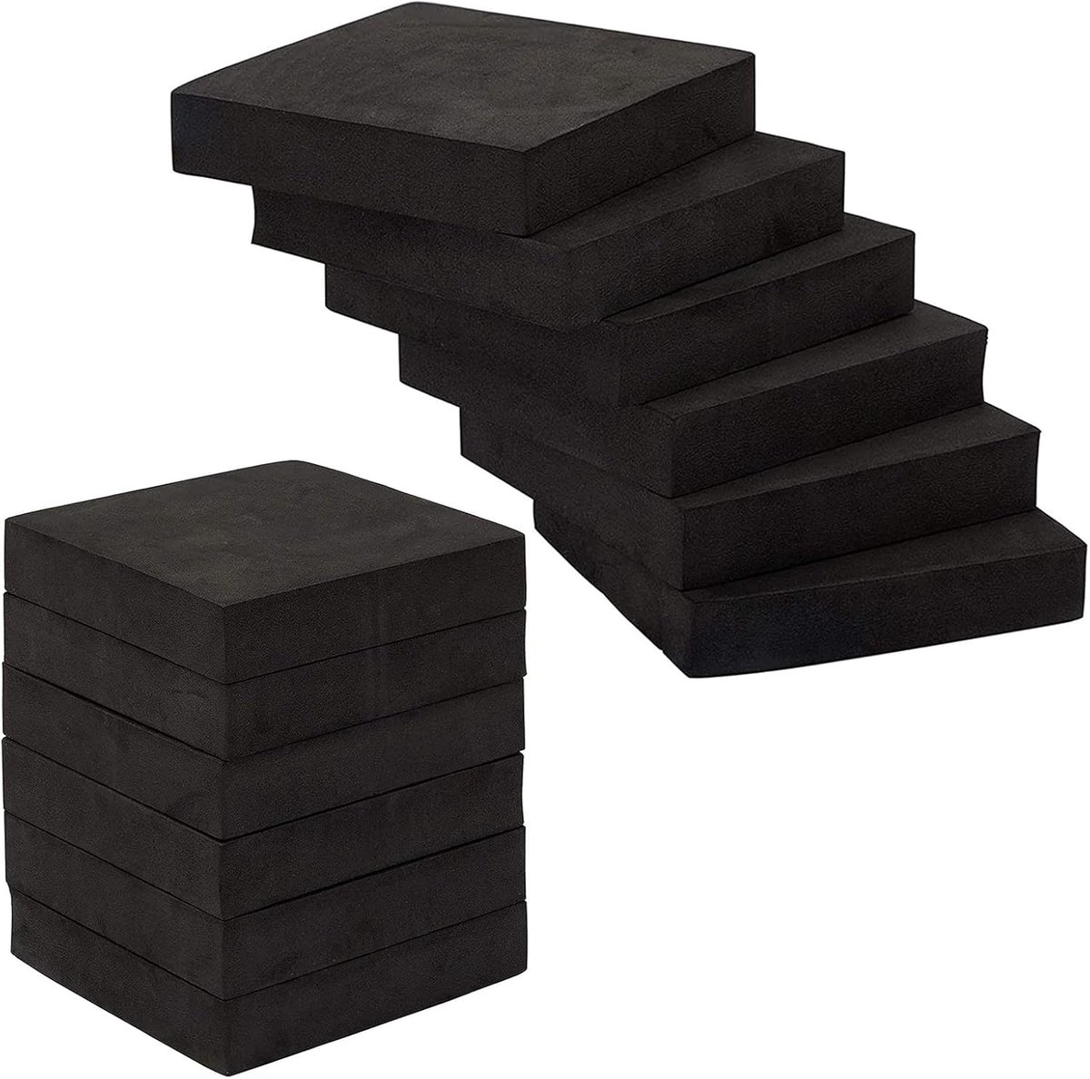 Dailygoods - Wasmachine-Pads - Trillingsdempers - Anti-Vibratie Onderlegger - 10x10x2CM - Rubberen Pads - Universeel - Geschikt voor Meubels - 12 Stuk