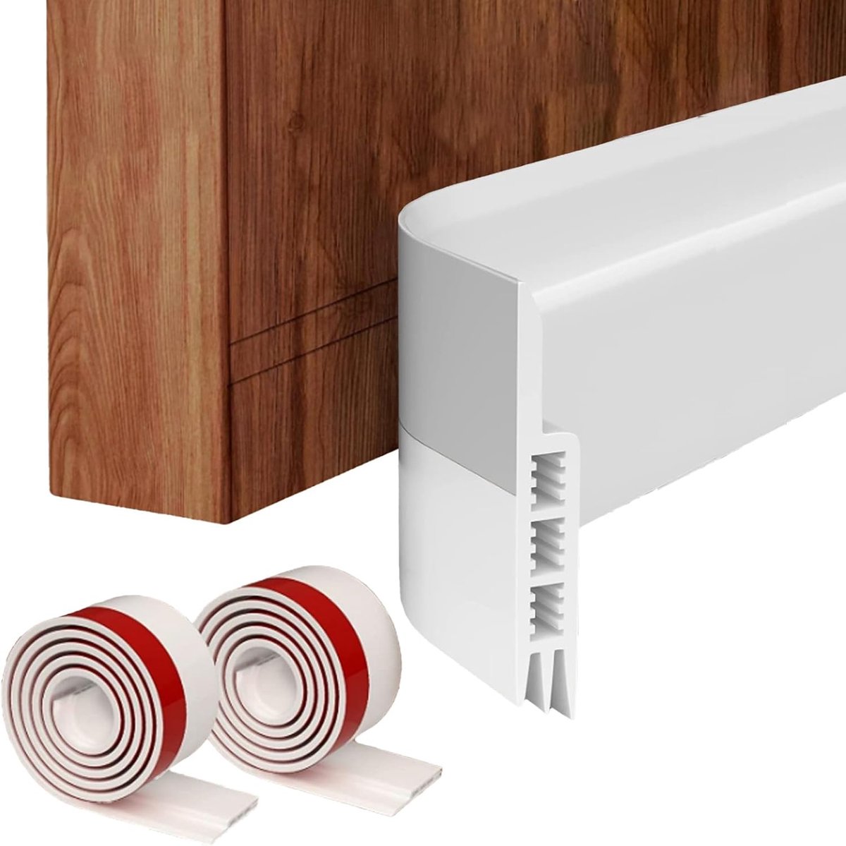 Dailygoods- Tochtstopper 100 cm - 2 Stuks - Geluidsisolatie - Stofdicht - Waterdicht - Siliconenmateriaal - Deurdichtstrip