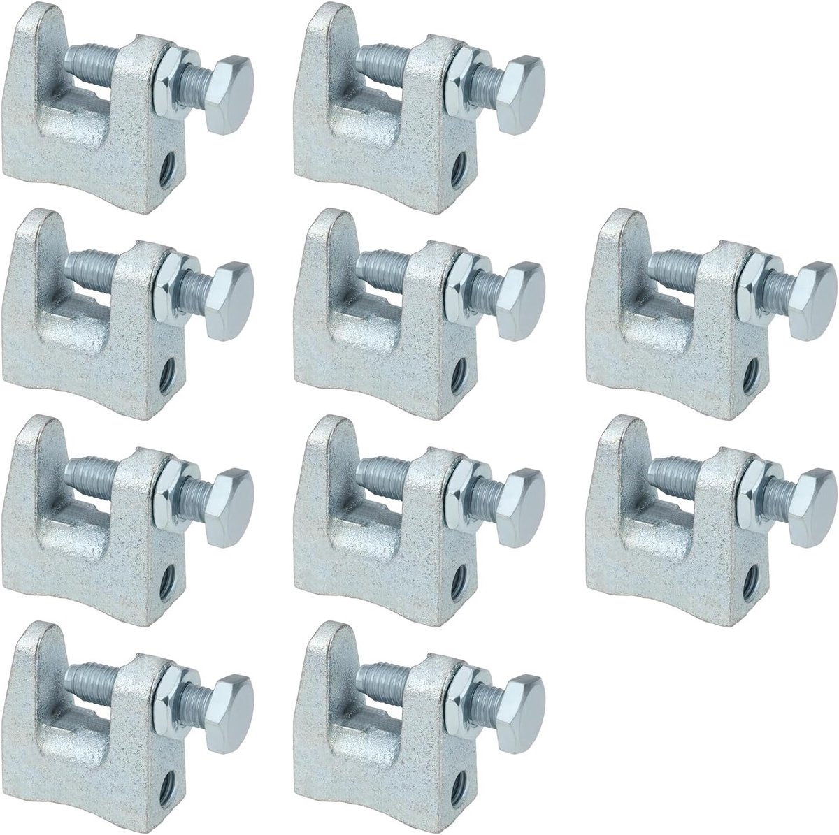Dailygoods- Balkklemmenbeugel 10 stuks - M10 - Nodulair Gegalvaniseerd Gietijzer - Opening 22 mm - Schokbestendig - Corrosieweerstand - Klem