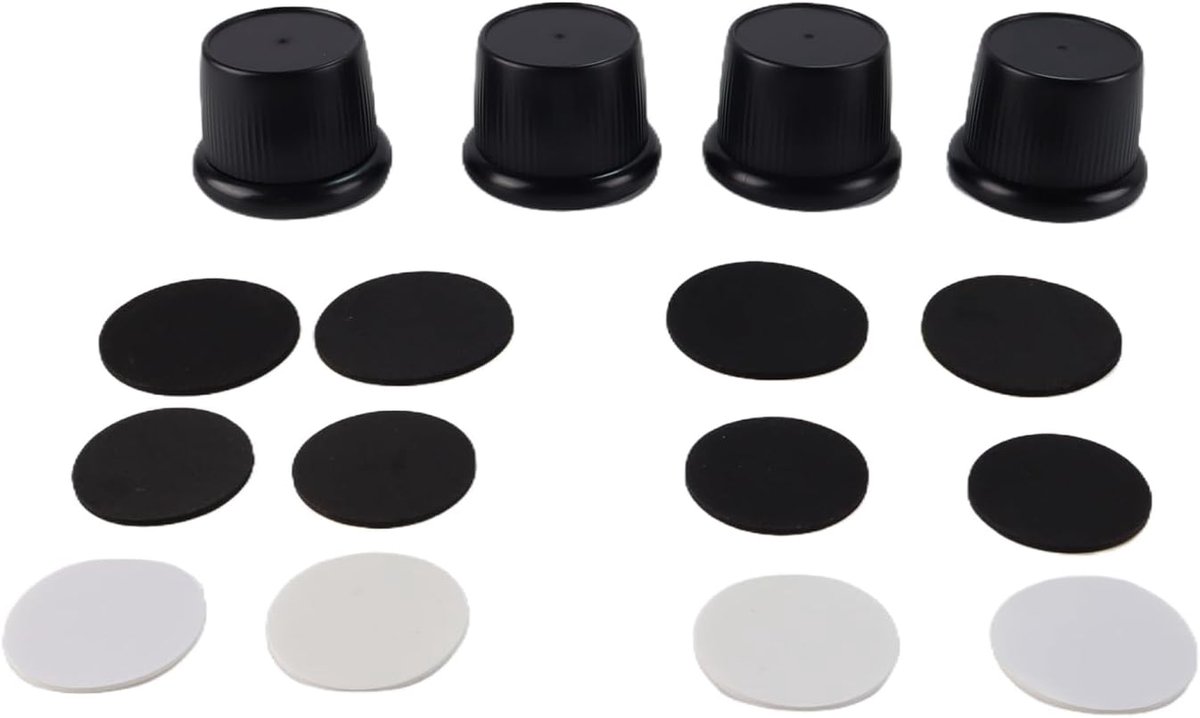 4 stuks verstelbare meubelverhogers, 1,6-2,5 inch slipbankverhogers voor bed, slaapbank, tafel en stoelliften (zwart)