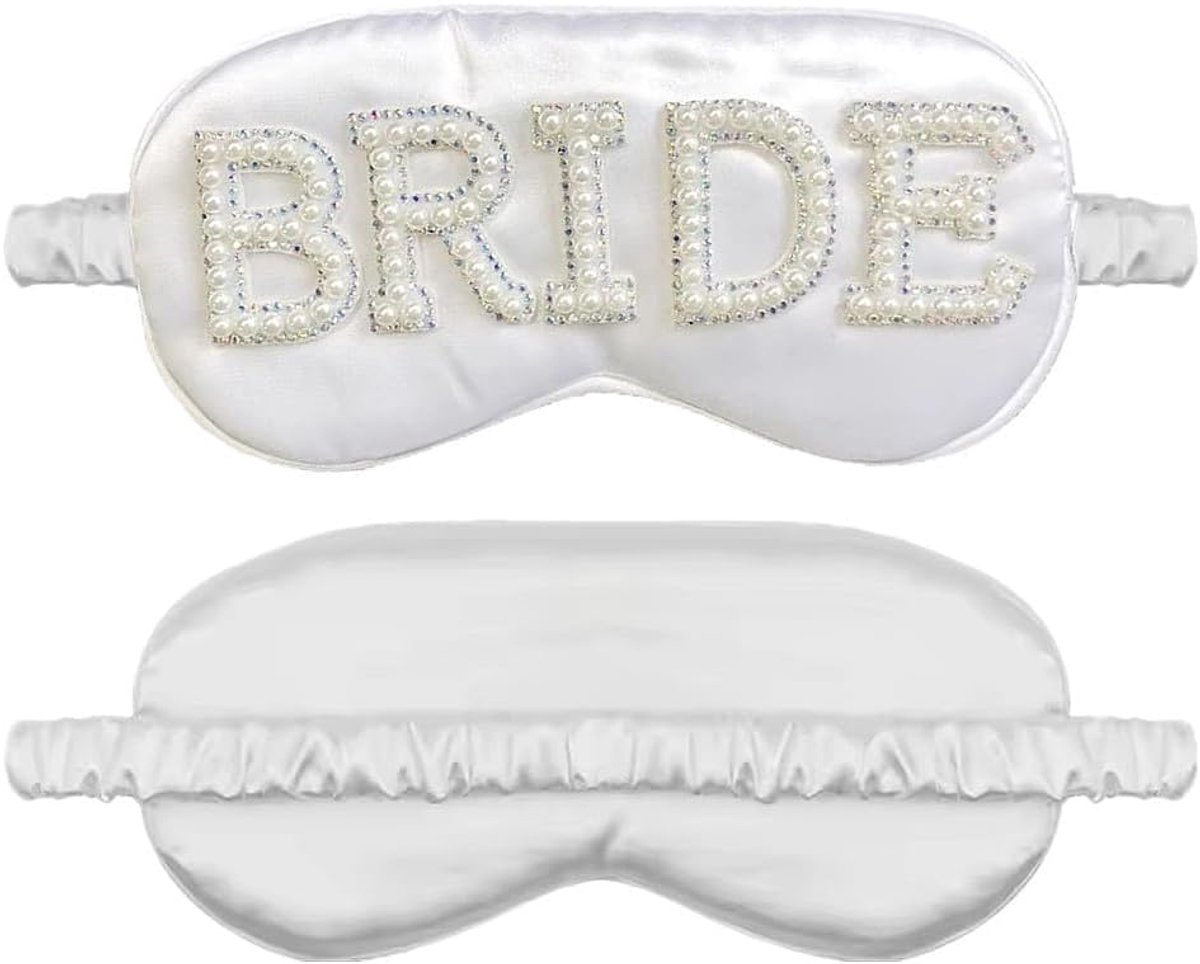 Dailygoods- Slaapmasker Satijn - Oogmasker Bruid - Vrijgezellenfeest - Verstelbare Riem - Lichtgewicht - Comfortabele Pasvorm