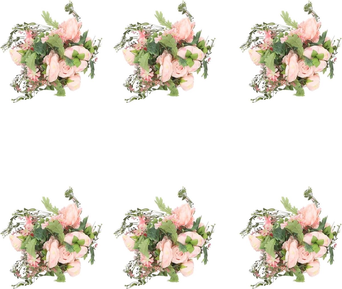 Kunstbloemenslingers, 180 cm lange kunstrozenslinger, decoratie, kunstbloemen voor deur, bruiloft, feest (roze)