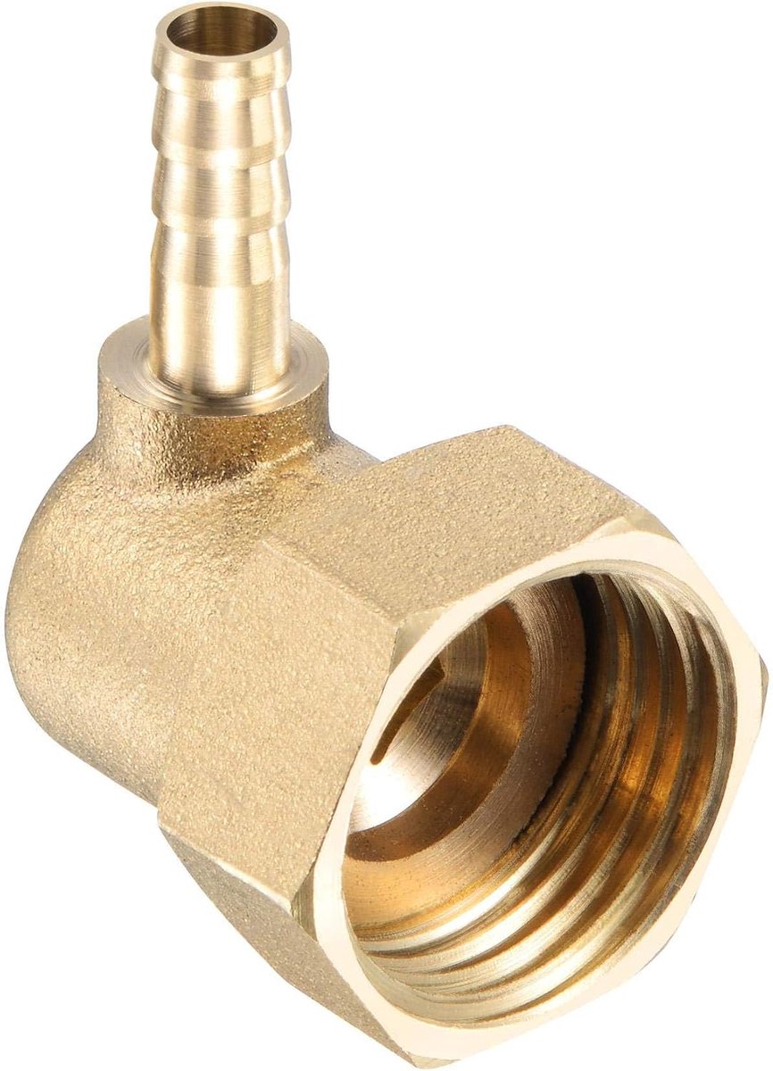 Dailygoods - Messing Slang Barb Fitting Elleboog 6mm x G1/2 Vrouwelijk