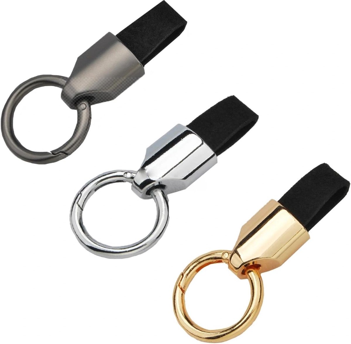 Dailygoods- Sleutelhanger Robuuste Karabijnhaak - Leren Clip
