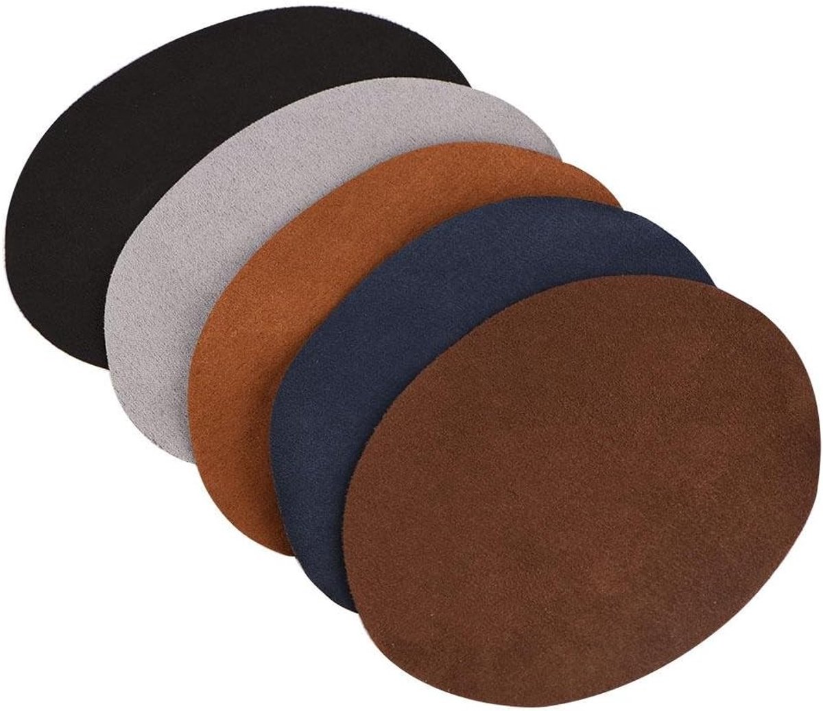 10 stuks patches om op te strijken, ovale vorm, PU lederen patches, elleboog, kniereparatie, naaipleisters voor trui, hemd, reparatie doe-het-zelf