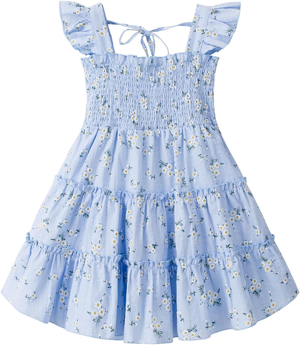 Babyjurk voor kleine kinderen, mouwloze zomerjurk, strandjurk, feestelijk, bloemenjurk voor meisjes