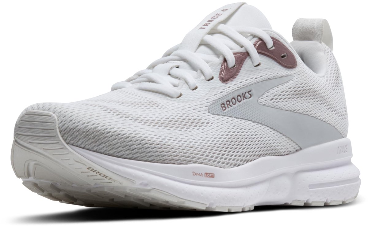 Brooks Trace 4 - Dames Hardloopschoen - Wit / Oester / Roze - EUR 42.5 / US 10.5