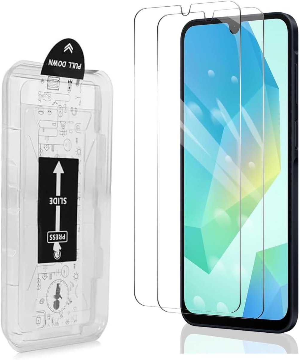 Screen protector voor Samsung Galaxy A25 5G, 2 stuks krasbestendige displaybeschermfolie, HD helder, zonder luchtbellen, Ultra Boven 9H+ Gehard gla