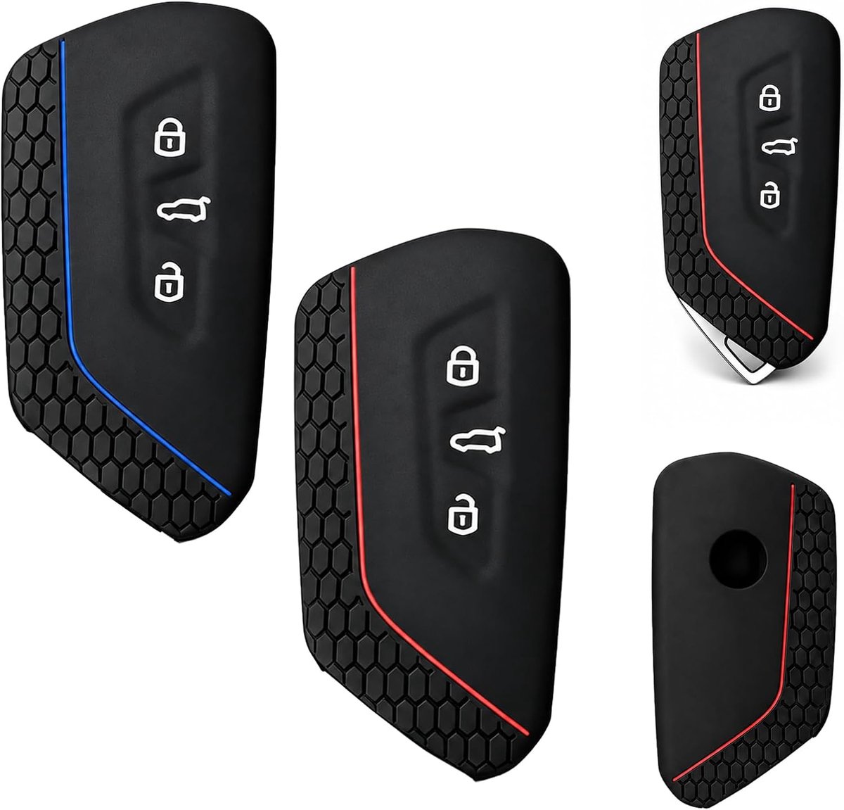 2 stuks autosleutelhoesjes, compatibel met VW Golf 8, Skoda