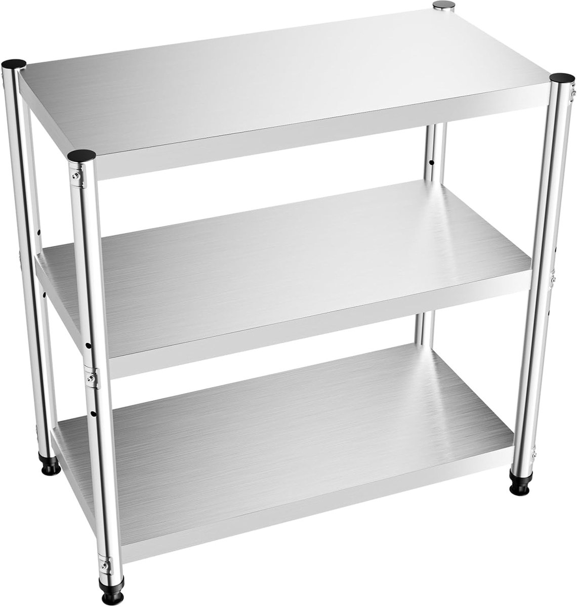 Voorbereidingstafel, 80 x 40 x 80 cm keukentafel, multi-tier verstelbaar ontwerp, geschikt voor keuken, eetkamer en woonkamer opslag