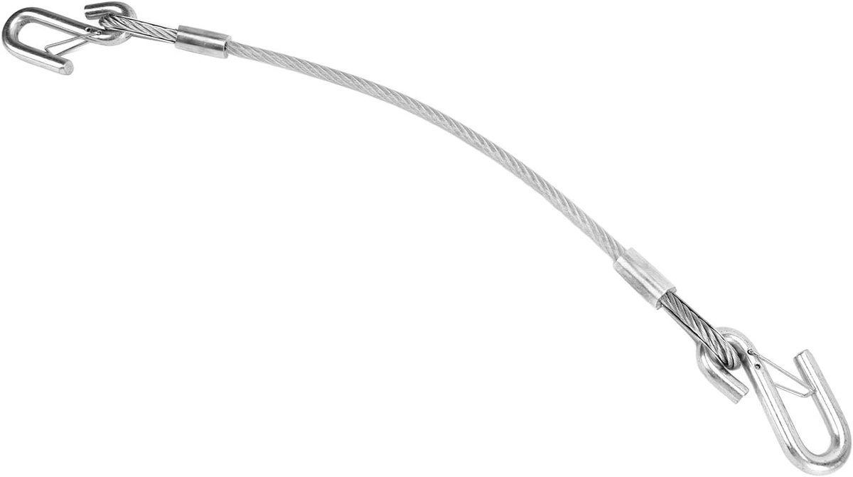 Veiligheidsketen Sterke Sleepdraadtouwen met S Haak voor Trailer RV, Gegalvaniseerd Staal, Lengte van 70 Cm, 3500 Pond Belasting
