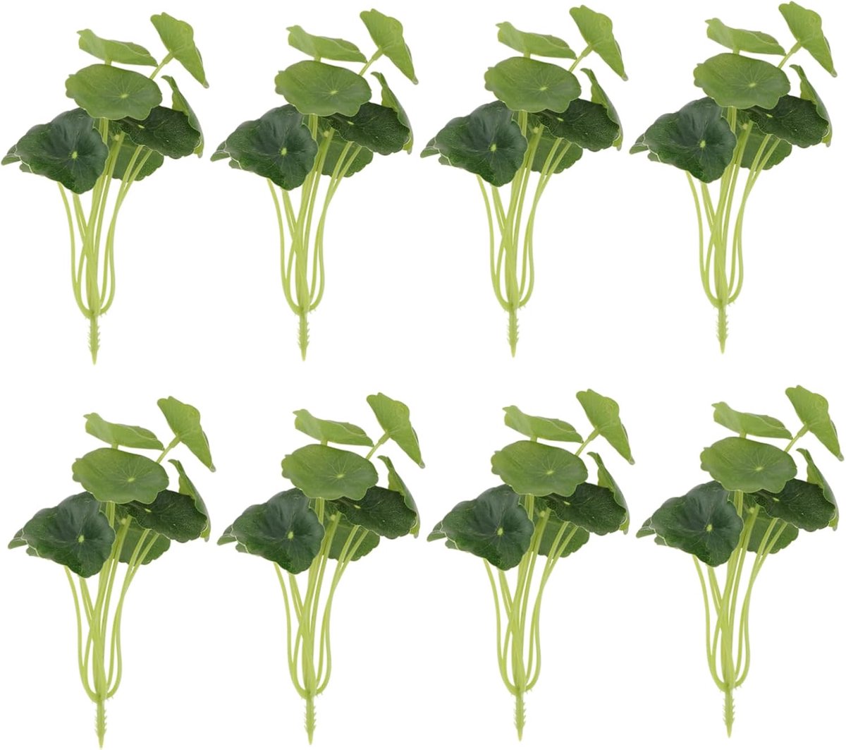 8stuks Kunstmatige Groene Plant Decoratie Realistische Lotusblad Planten Voor Boekenkast Vensterbank Bureau Vivid Mooi Interieuraccessoire