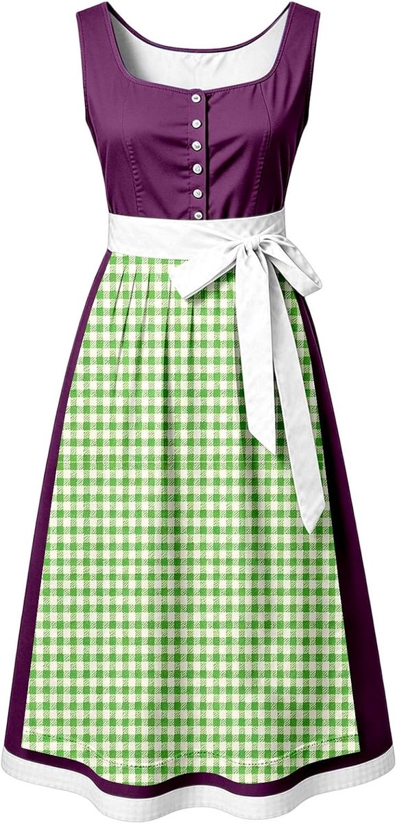 Elegante Beierse korsetjurk met veters en strik voor het podiumoptreden op het Oktoberfest