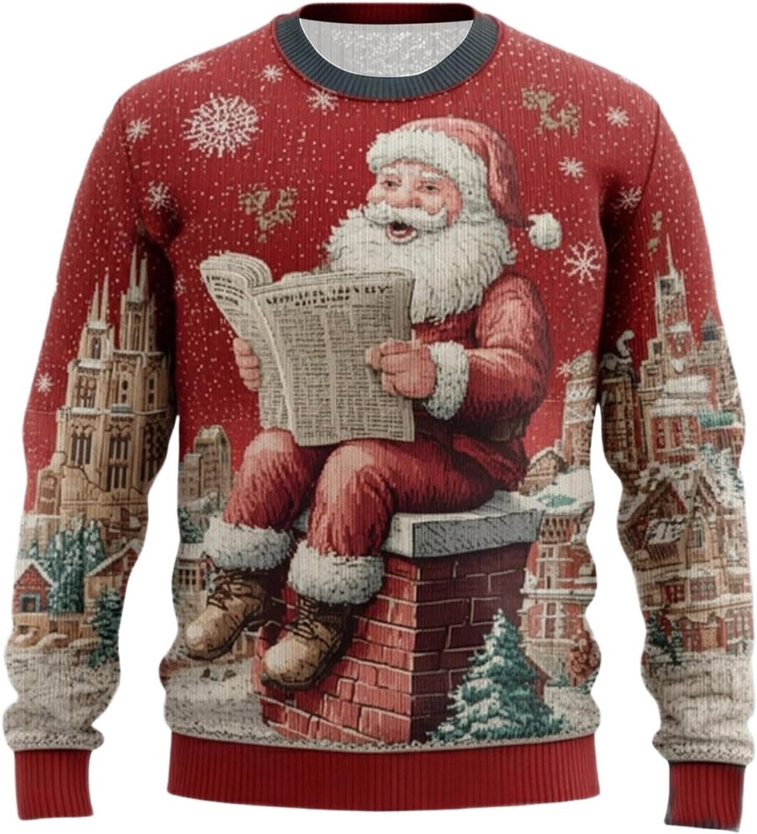 Geribde gebreide trui sweatshirt zonder capuchon voor veelzijdig comfort en stijl
