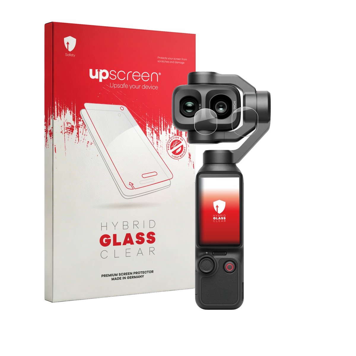 upscreen - Screenprotector voor DJI Osmo Pocket 4P (Lens) - Folie Beschermfolie Beschermglas transparant