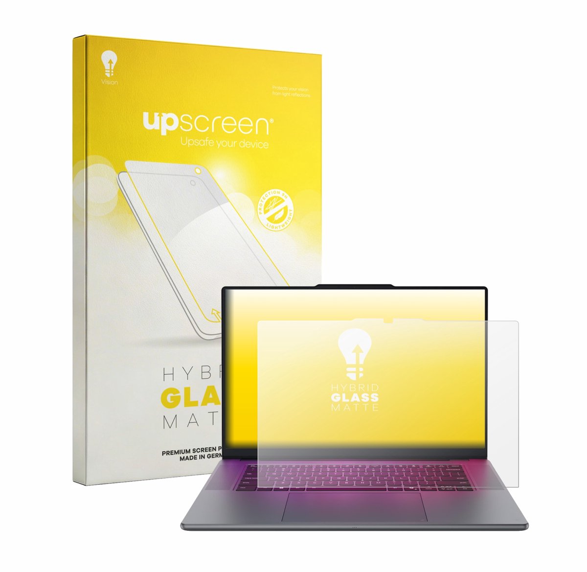 upscreen - Screenprotector voor Lenovo Yoga Pro 9i Gen 11 Aura Edition 16" - Folie Beschermfolie Beschermglas matte