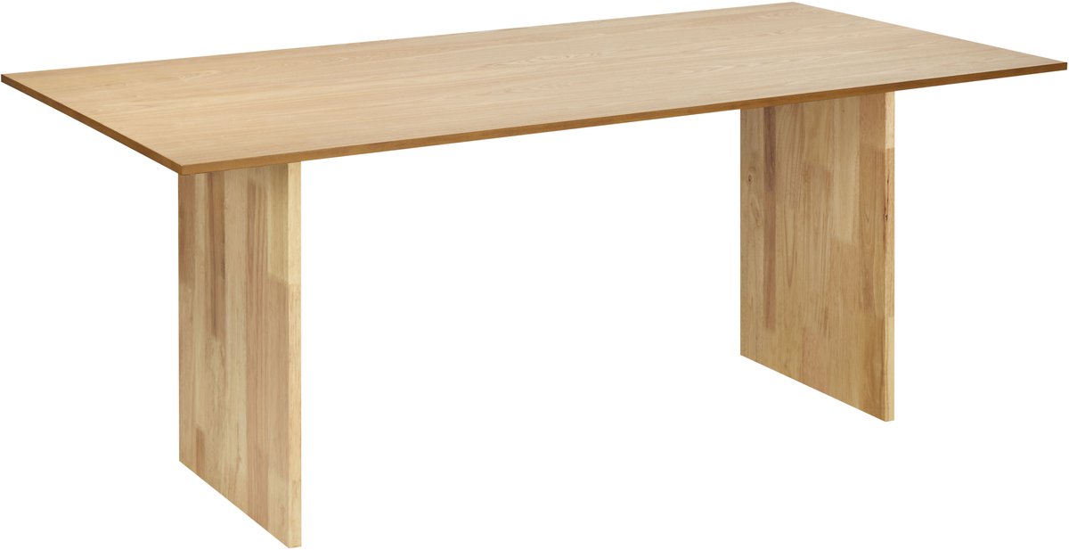 Beliani MOORA - Eettafel - Lichthout - MDF Bruin