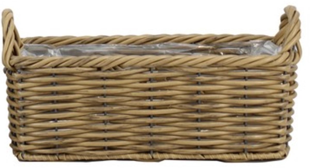 Floran Hamolton plantenmand naturel 35 cm rotanlook kunststof