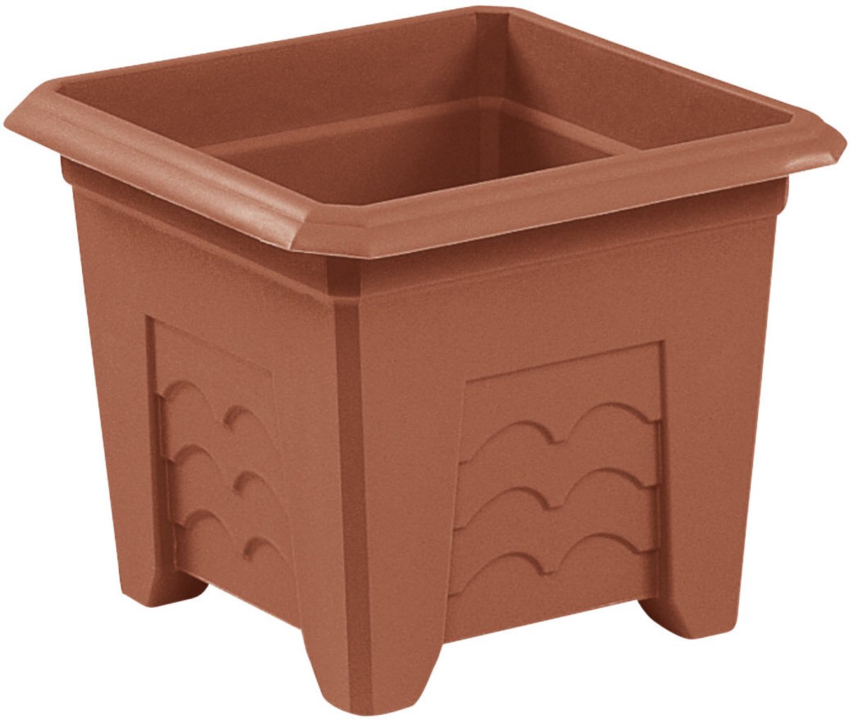 Poetic Terra Grande bloembak 30 x 30 x 25 cm terracottakleurig