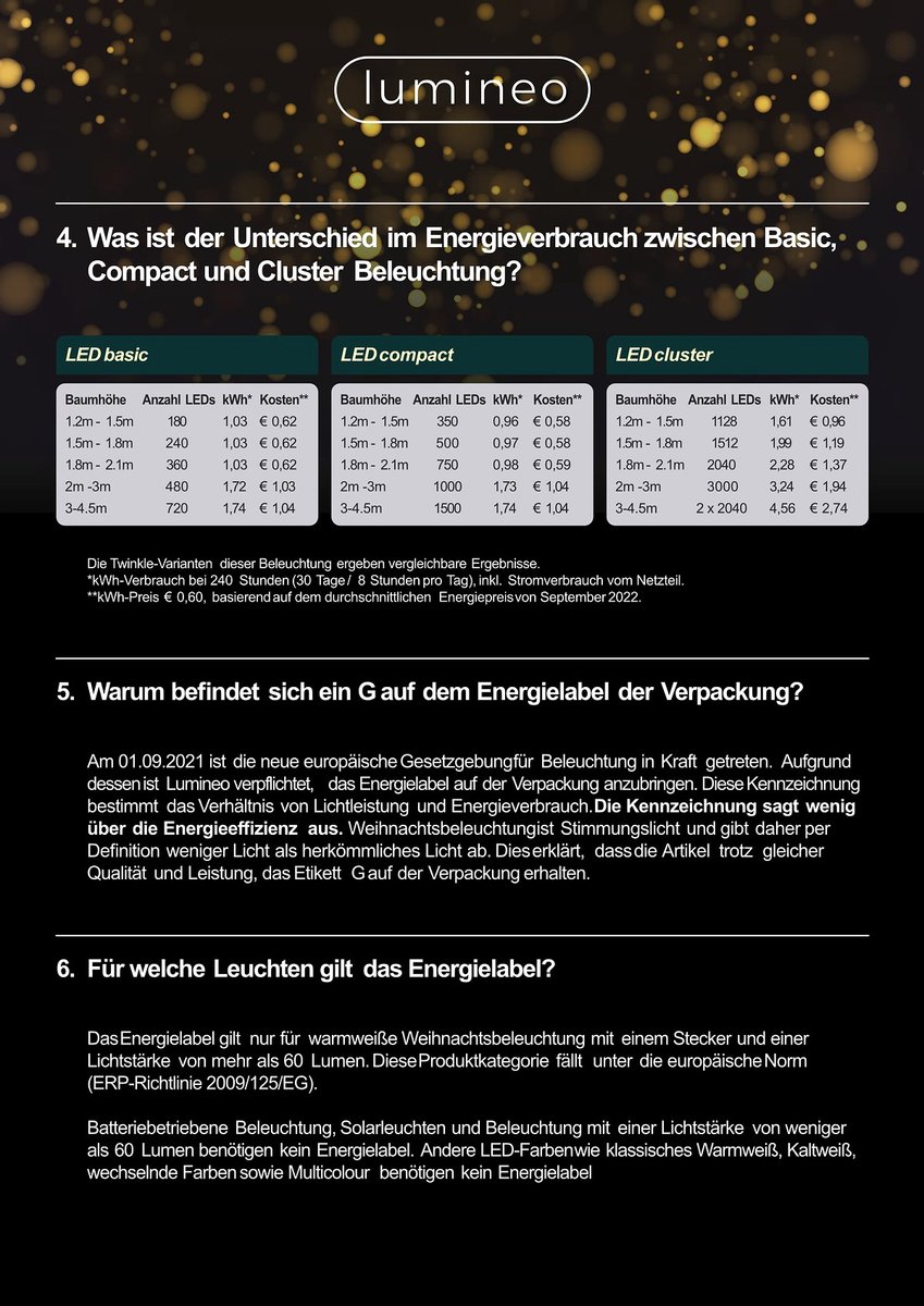 Lumineo Kerstverlichting - 120 led lampjes - warm wit - 9 meter - lichtsnoer - kerstlichtjes - kerstboomverlichting – foto 3