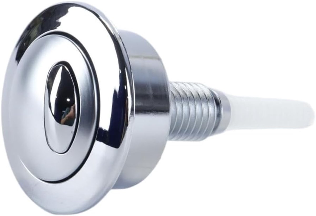 Toiletreservoir Knop Chroom Geplateerd Vervangingsonderdeel voor Toiletpot - Lichtgewicht en Duurzaam 87x48mm