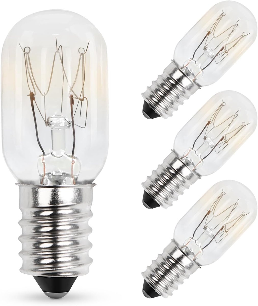 15W E14 schroefzoutlampen 230V, T20 koelkastlampen 2700K warm wit kleine Edison SES naaimachinelampen, Pygmy gloeilamp 15W dimbaar - 4-pack