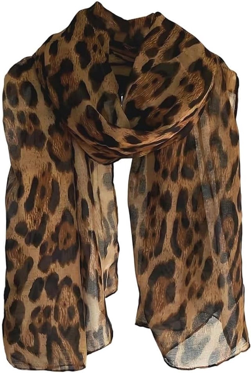 Luipaardsjaal voor dames, viscose, Bali, licht, ademend, 4 seizoenen, bandana, sjaal, onderhoudsvriendelijk