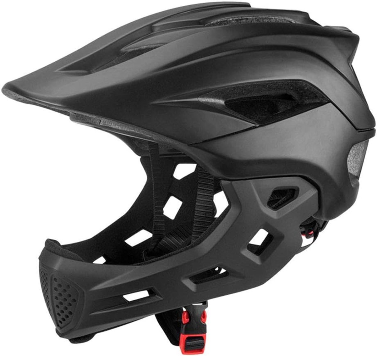 Full Face Bikes-helm, 2-in-1 voor BMX met Afneembare Kinbescherming, Maten voor Kinderen 5-10