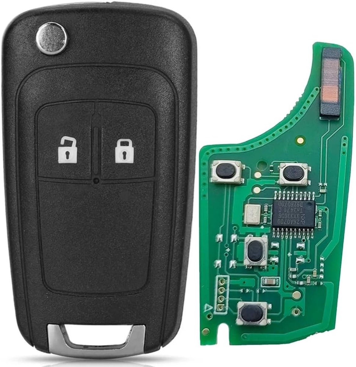 2-knops autosleutelhanger PCF7937E chip voor 433mhz ID46 chip voor Opel Adam Astra J Zafira C Mokka Vauxhall Insignia