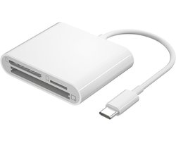 3-in-1 Gb-formaat SD-kaartlezer, TF CF kaartlezer, type C naar SD/TF/CF kaartlezer, adapter, 3 kaartsleuven, geheugenkaartlezer, micro-SD-kaartlezer voor telefoon/pad/laptop/camera