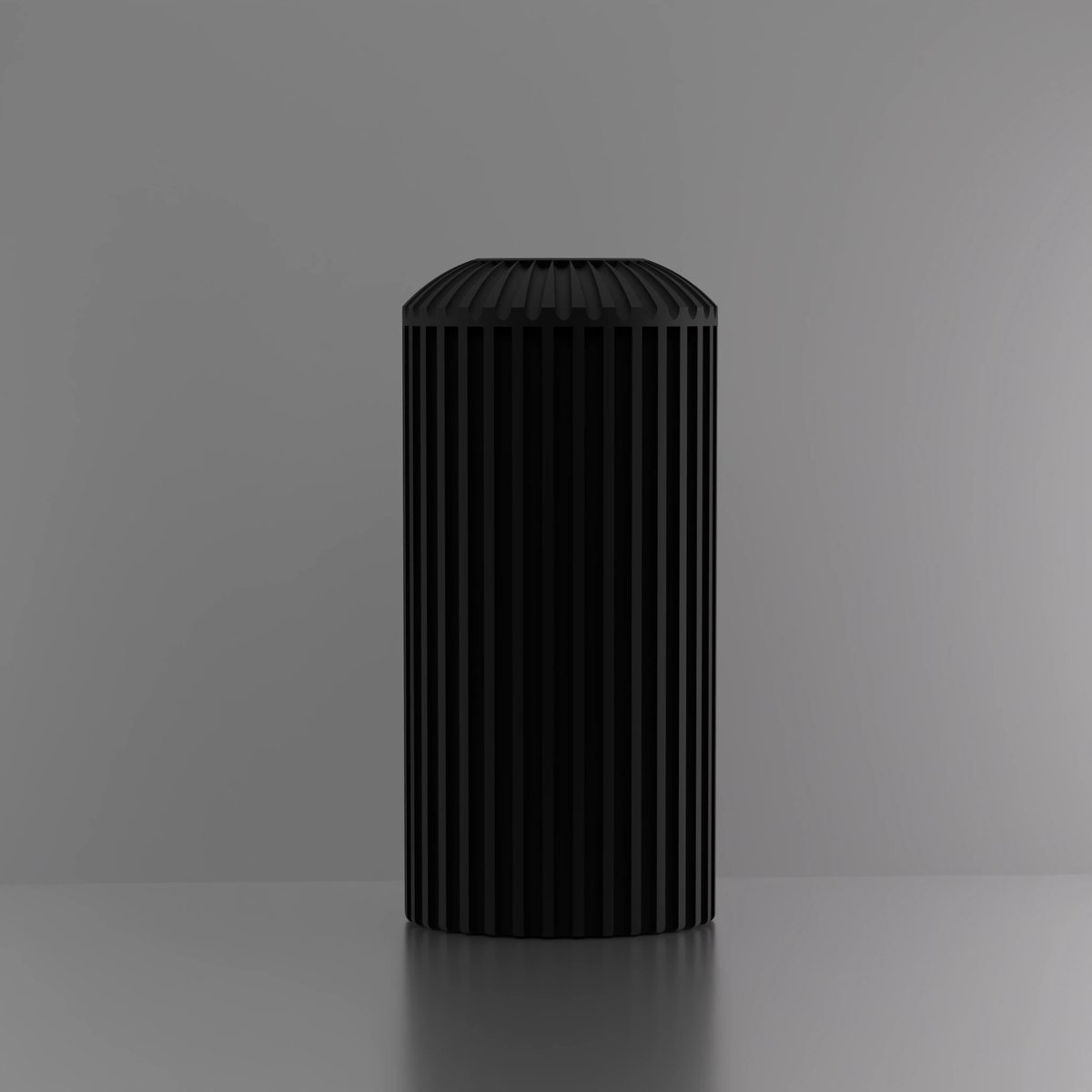 3d-gezellig Napels - Vaas - Zwart - Maat 25 cm - 100% gerecycled PLA (bioplastic)