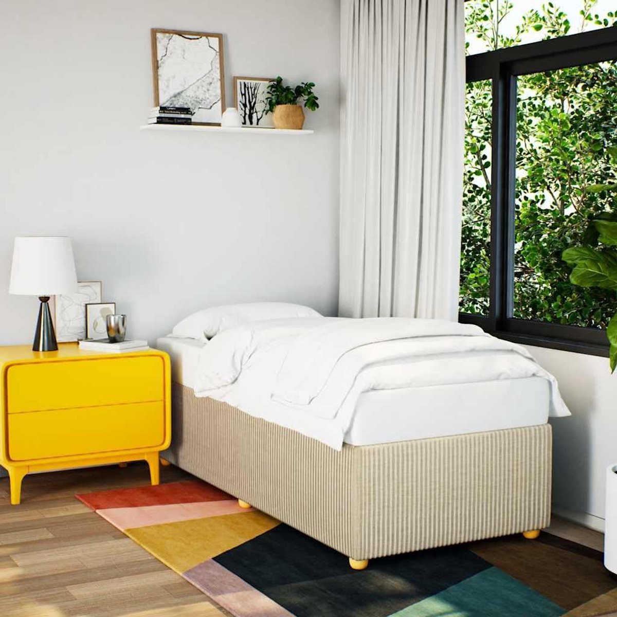 Lattenbodem bedframe Crème 80x200 cm