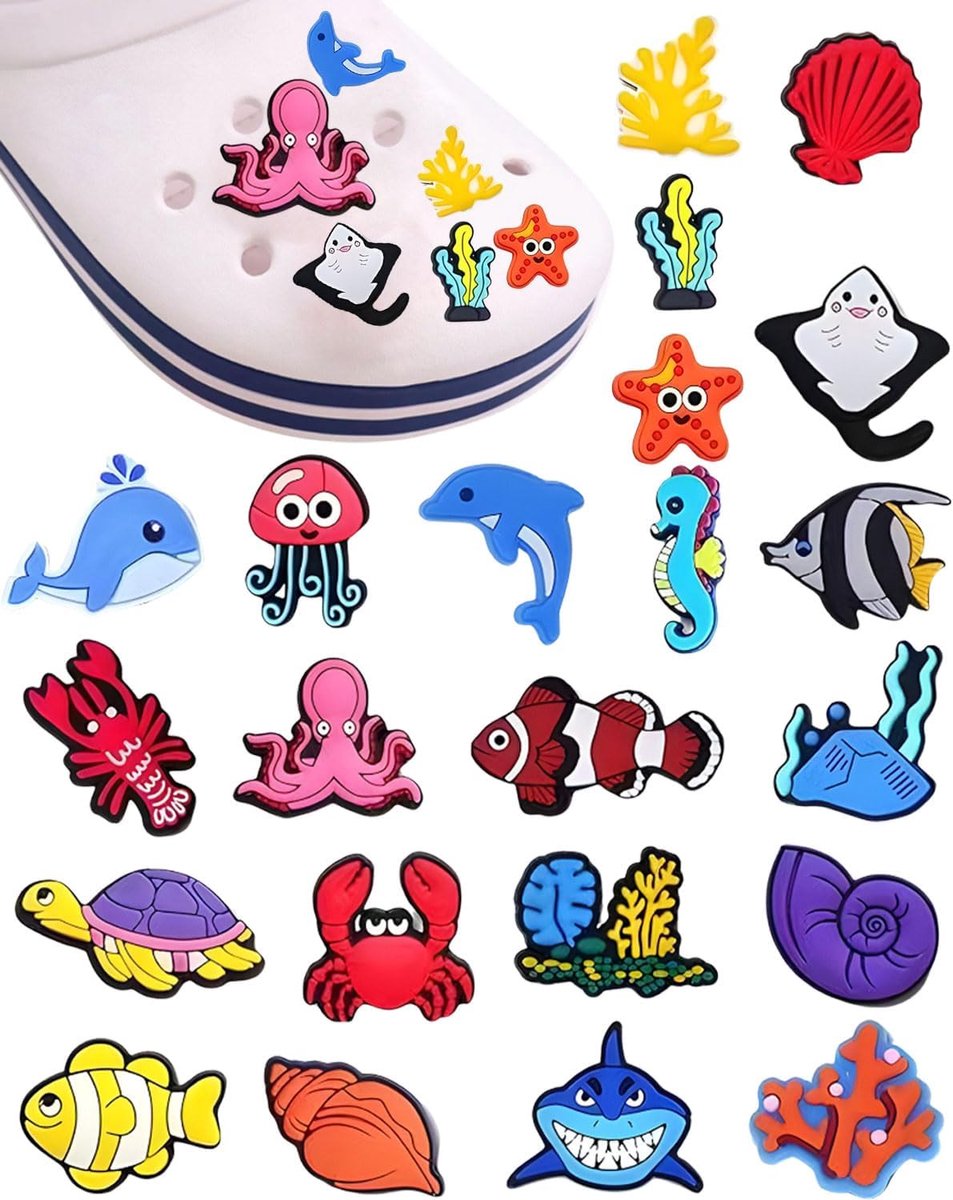 Bedels, pin's croc schoenbedels, Crocs pins, dames, bedels voor klompen, sandalen, voor meisjes en jongens, strandstijl