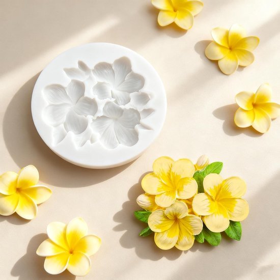 Mallen 4 stuks bloemen siliconen vormen 3D voor doe-het-zelf kaarsen en zeep siliconen vormen kaarsen gietvormen creatieve kaarsvormen bloemen siliconen vorm voor kaarsontwerp — afbeelding 5